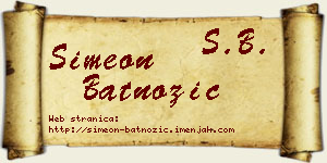 Simeon Batnožić vizit kartica
